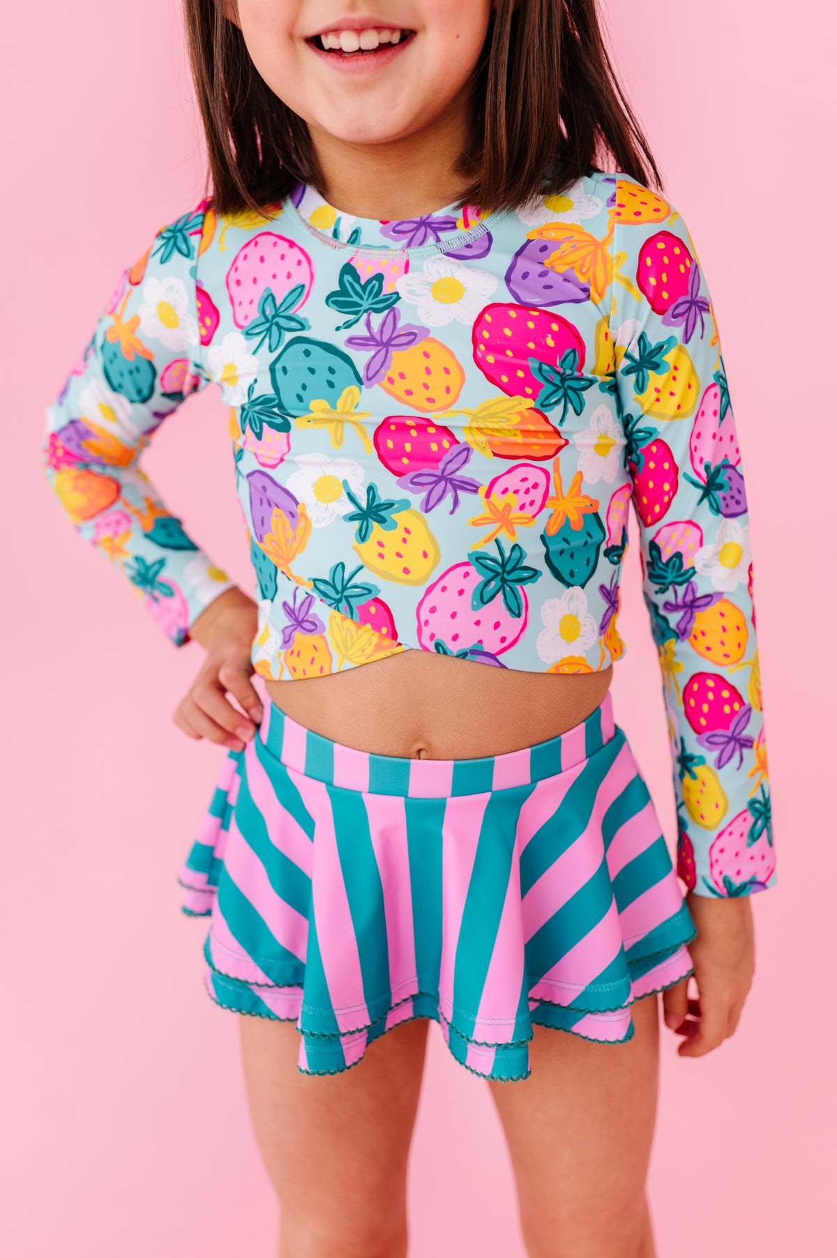 Sweet Strawberry | RASHGUARD SKIRTED 2-PIECE