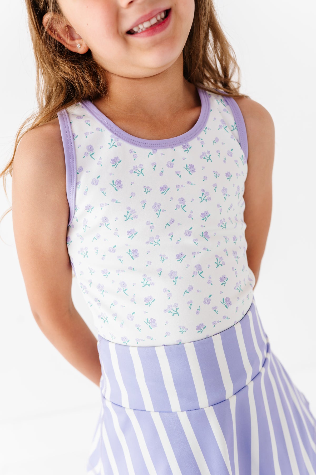 Lavender Petite Floral | Retro Tank SET