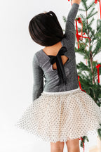 Black Shimmer | Tie-Back Top