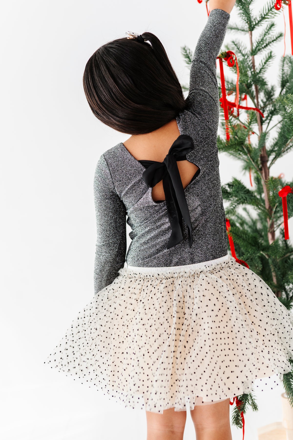 Black Shimmer | Tie-Back Top