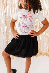 DISCO BALL BOW | Ruffle Tee