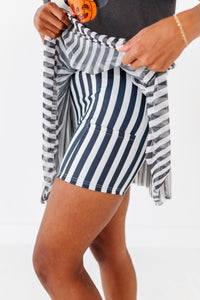 Midnight Stripes | (ADULT) MESH SKORT