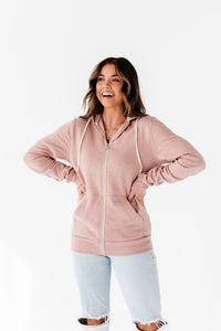 Modern Rainbow | BLUSH Zip-Up Hoodie (MED only left)