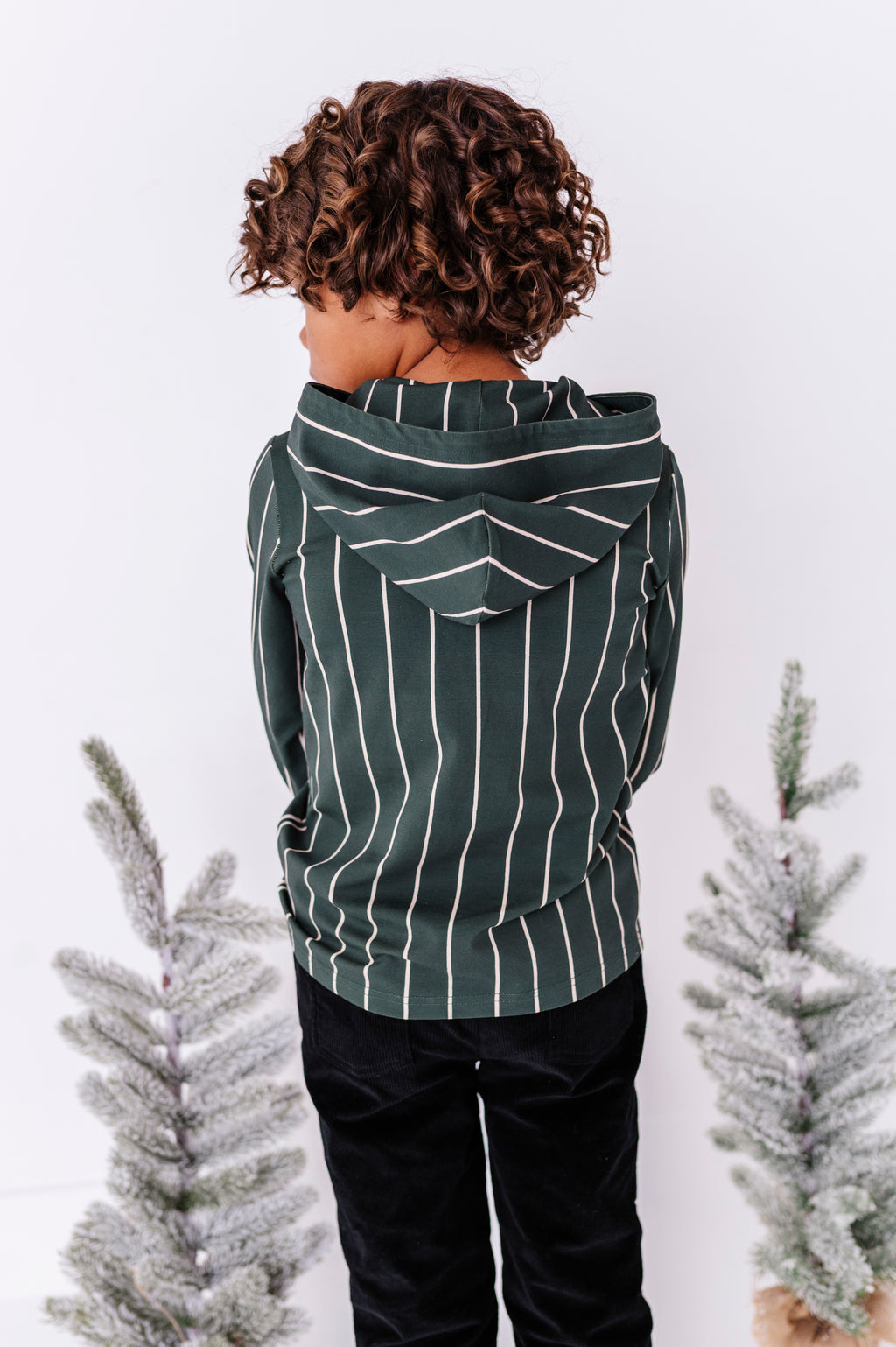 Yuletide Green Stripe | Hoodie Henley