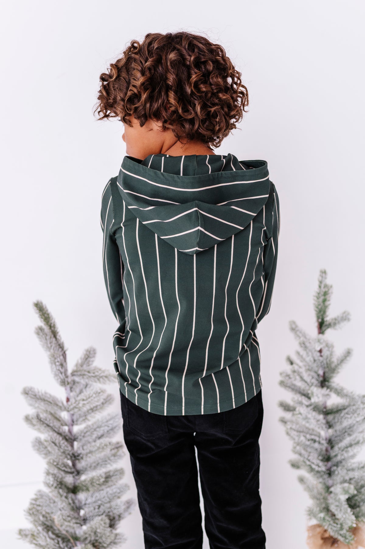Yuletide Green Stripe | Hoodie Henley