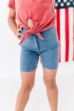 Load image into Gallery viewer, Navy RIBBED | Biker Shorts