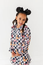 Load image into Gallery viewer, Checkered Minnie Pumpkins | KIDS 1/4th Zip Up