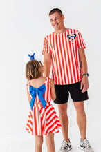 Load image into Gallery viewer, Mickey Pocket (RED STRIPES) | ADULT TEE
