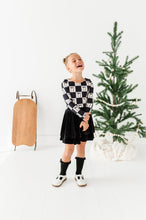 Load image into Gallery viewer, Checkered Bow | CROPPED Bow Back Long Sleeve Top