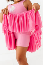 Aurora (KIDS) | Fuchia Mesh DRESS