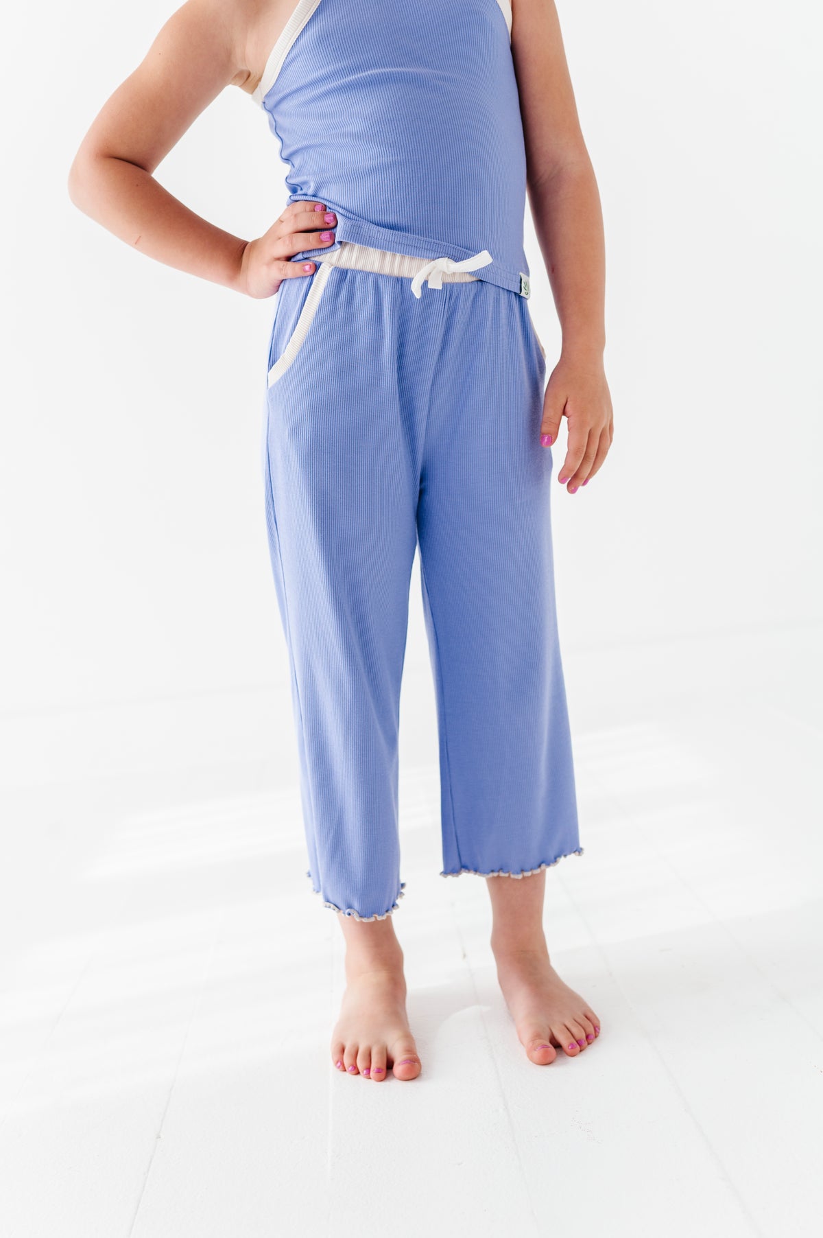 Periwinkle | Tank + Wide Leg RIB Set