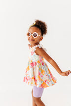 Fruity Floral | Double Ruffle Peplum
