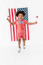 Load image into Gallery viewer, Red ‘USA’ Check | BOYS Tee