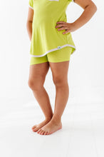 Load image into Gallery viewer, Lime Wedge | Mini Dress + Biker Shorts RIB Set