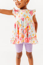 Fruity Floral | Double Ruffle Peplum