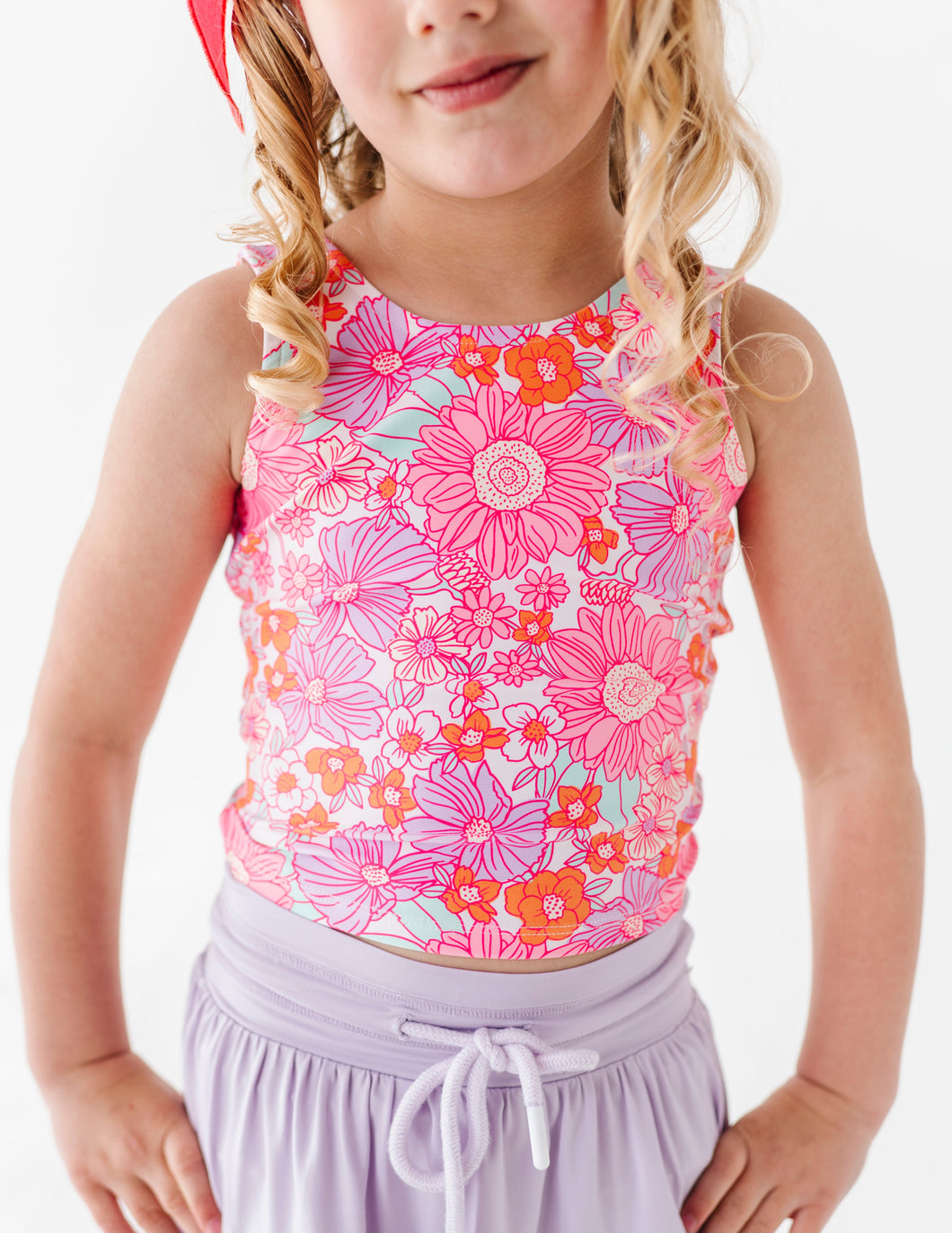 Neon Floral | Twisty Back Tank