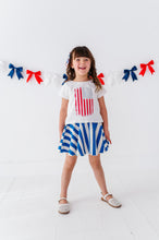 Load image into Gallery viewer, BLUE Spangled Stripes | SKORT