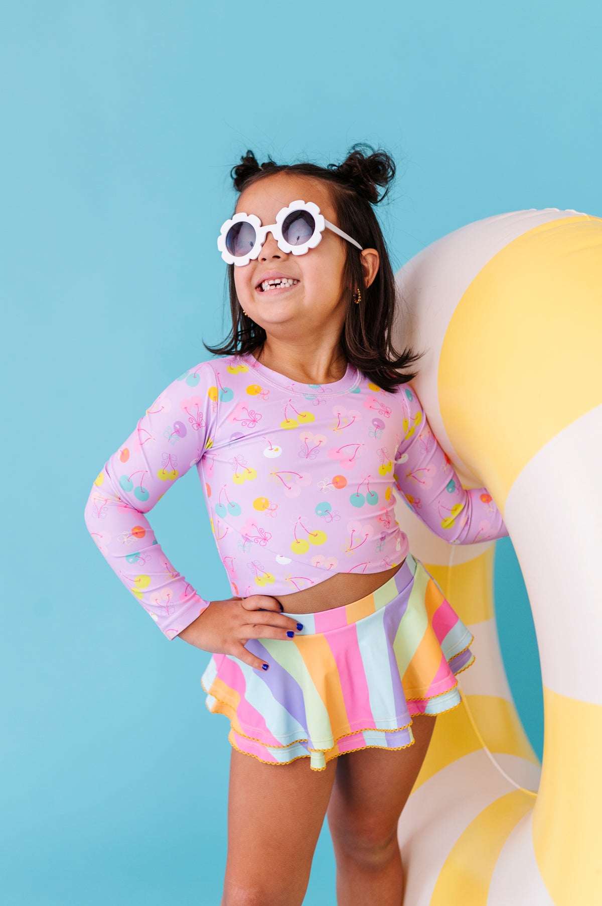 Cherry Crush |  RASHGUARD SKIRTED 2-PIECE