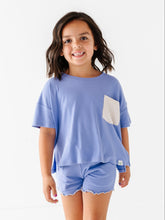 Load image into Gallery viewer, Periwinkle | Boxy Crop + Shorts RIB Set