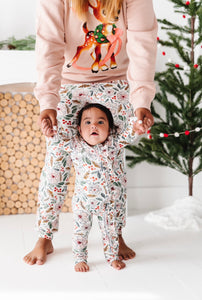 HOLIDAY FLORAL | ZIP-UP ROMPER