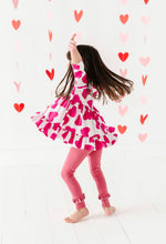 Load image into Gallery viewer, HOT PINK HEARTS | Double Ruffle Peplum