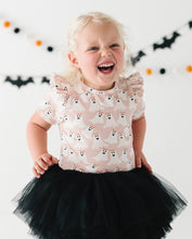 Load image into Gallery viewer, BOHO GHOSTIES | Ruffle SHORT Sleeve Tee (18/24, 5T + 7 yrs ONLY left)