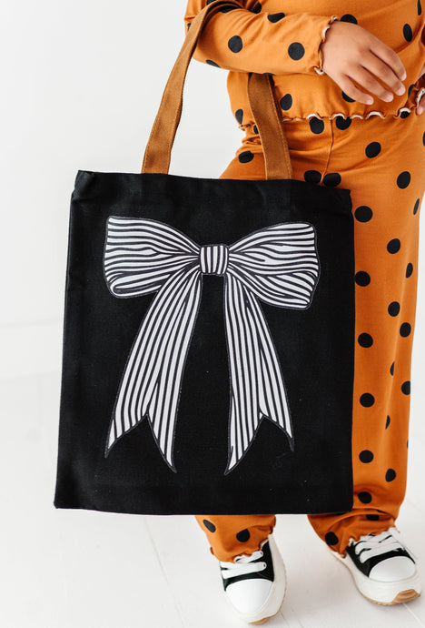 STRIPED BOW | Trick-or-Treat Bag
