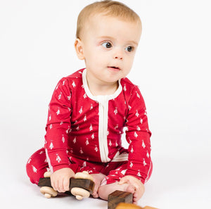Red Trees Bamboo Romper (12/18 mo ONLY left)