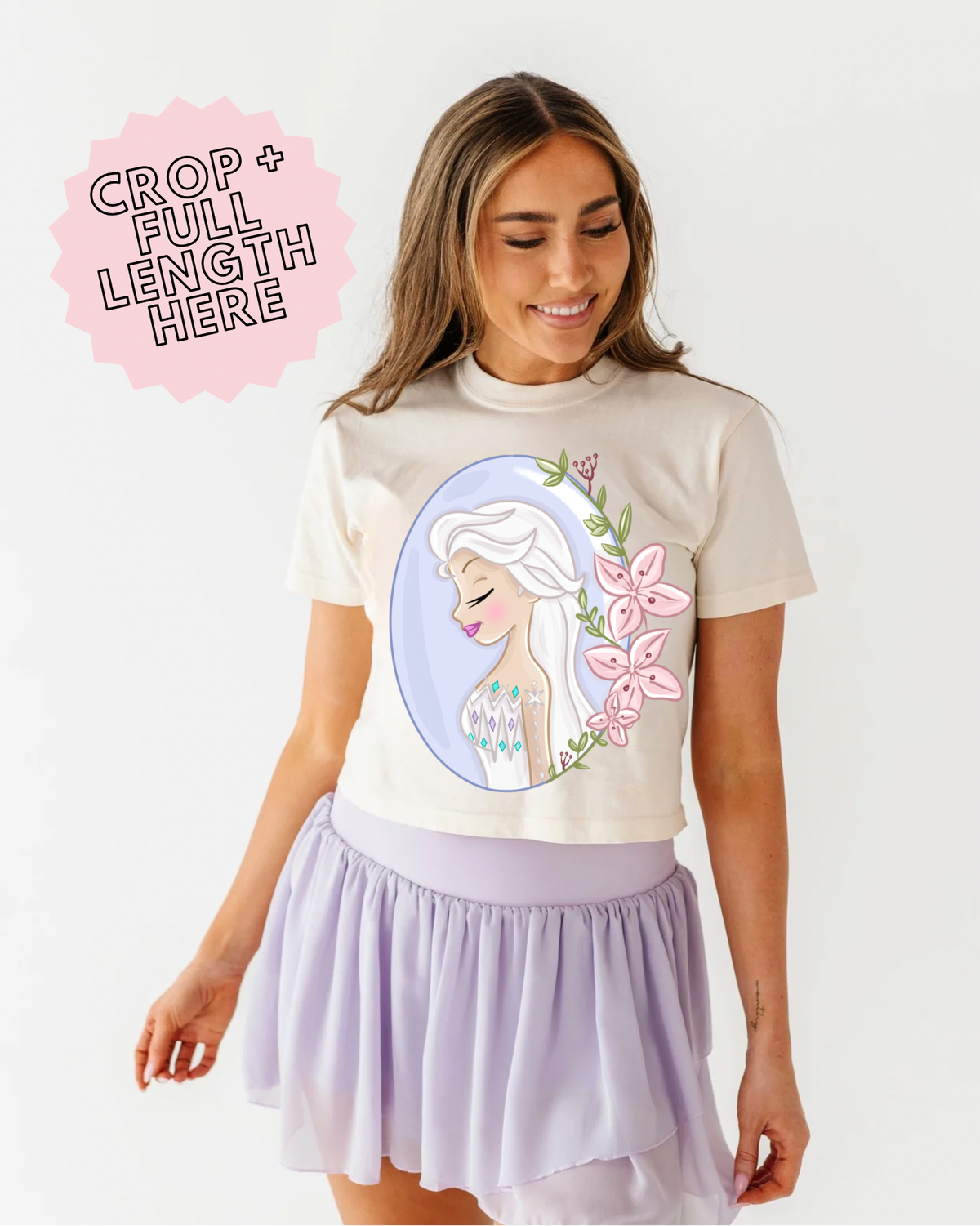Elsa | ADULT tees (*CROP + FULL LENGTH HERE)