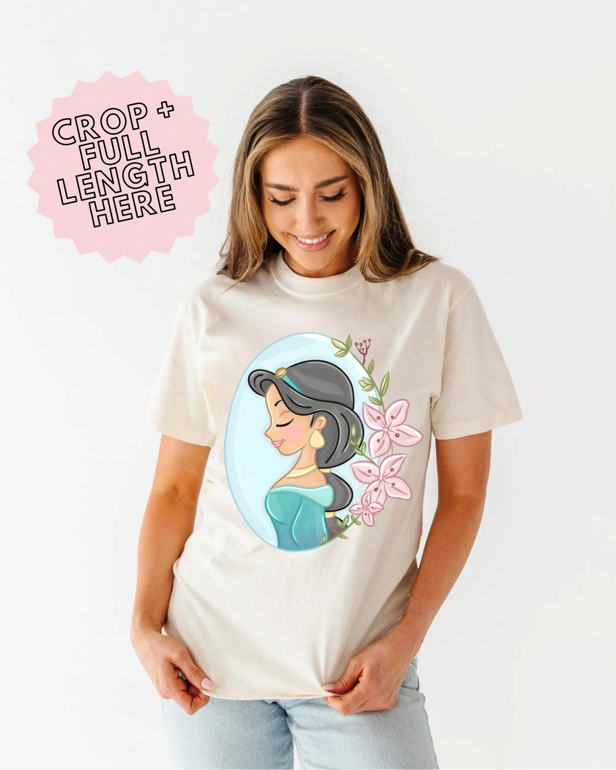Jasmine | ADULT tees (*CROP + FULL LENGTH HERE)