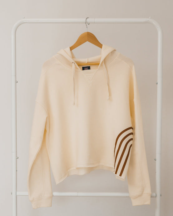 Modern Rainbow | CREAM CROPPED HOODIE