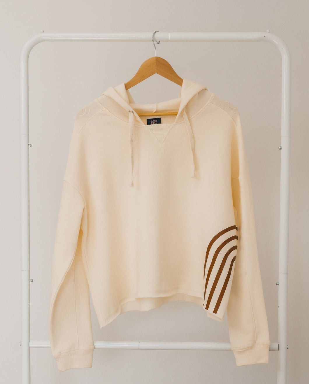 Modern Rainbow | CREAM CROPPED HOODIE