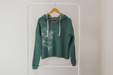 Load image into Gallery viewer, Forget Me Not | GREEN CROPPED HOODIE