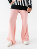 Apricot | Ribbed Wide Leg Pants