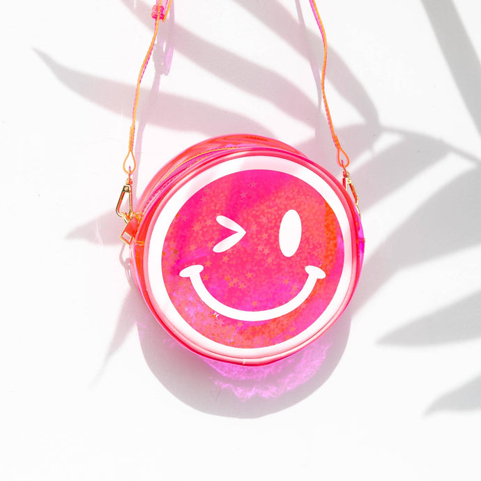 Jelly Handbag: Pink Winky Face