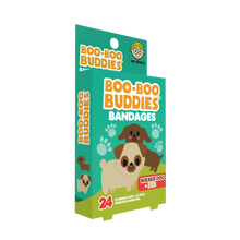 Load image into Gallery viewer, Kids Bandages | Wiener Dog + Pug (24 Count, Latex-Free)