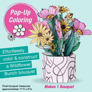 Pop Up Coloring Wildflower Bouquet