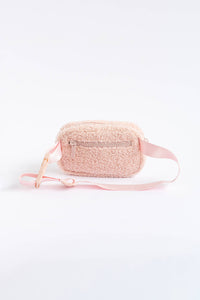 Kids Bum Bag: Pink Sherpa