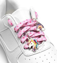 Load image into Gallery viewer, Shoelaces &amp; Charms: Pink Star + Rainbows