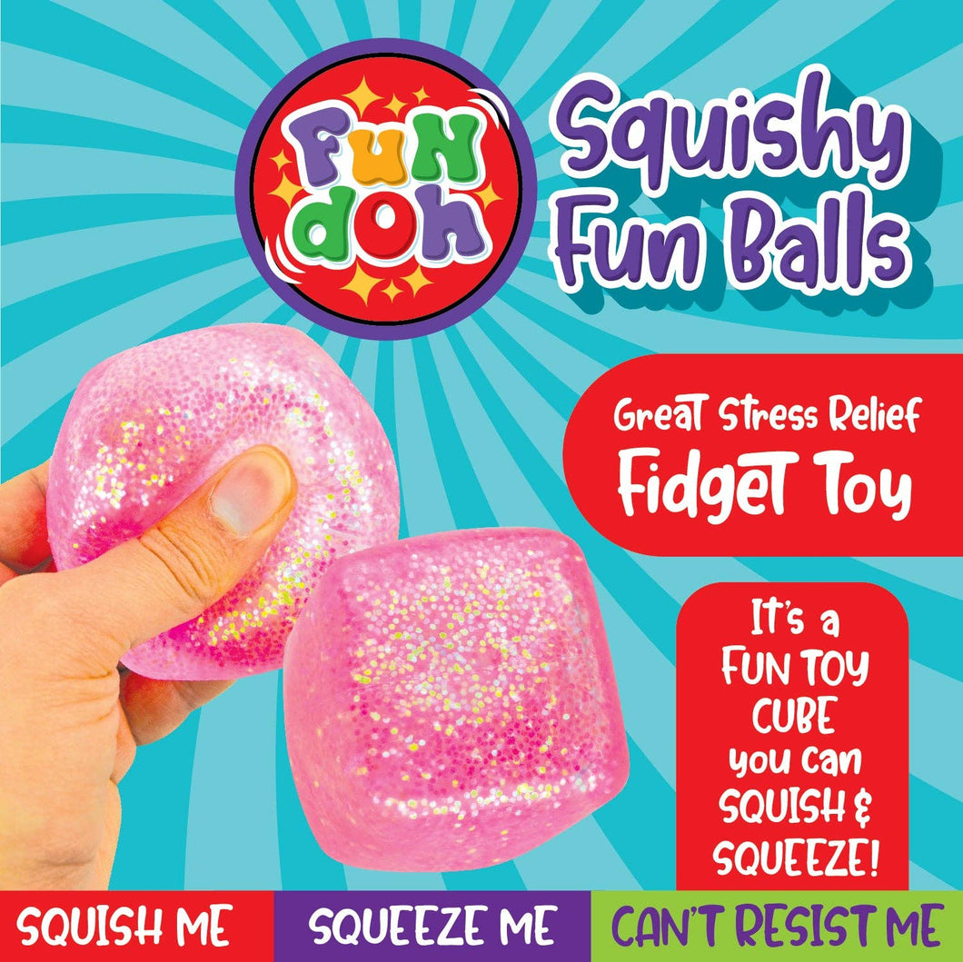 Squish & Squeeze Cube Ball Toy *Colors Vary*