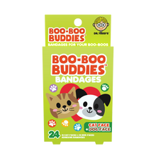 Load image into Gallery viewer, Kids Bandages | Dog Face + Cat Face (24 Count, Latex-Free)