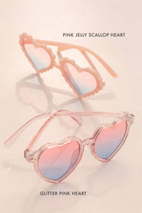 Sunglasses: Glitter Pink Heart