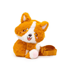 Load image into Gallery viewer, Plush Crossbody Bag: Corgi