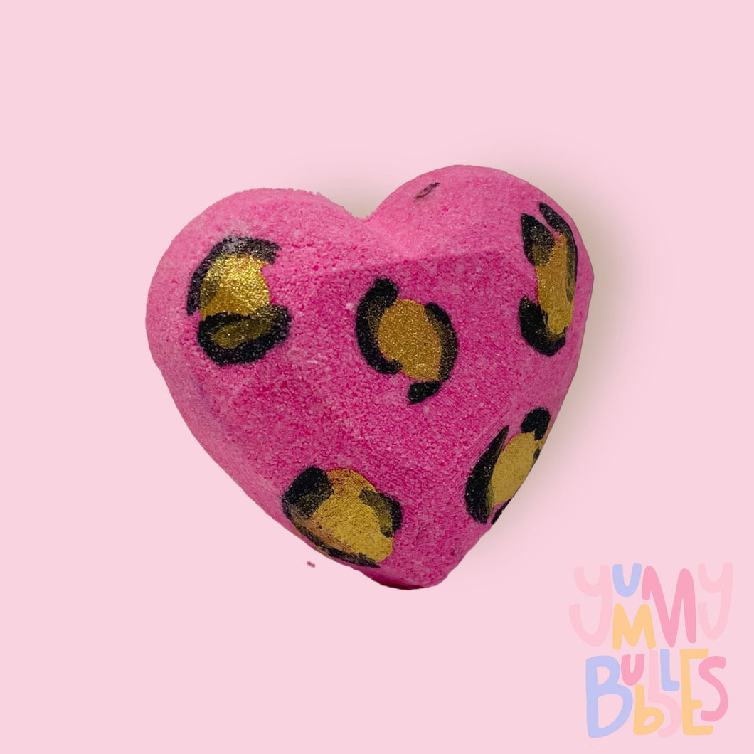 Bath Fizz: Leopard Heart (Sm. Size)