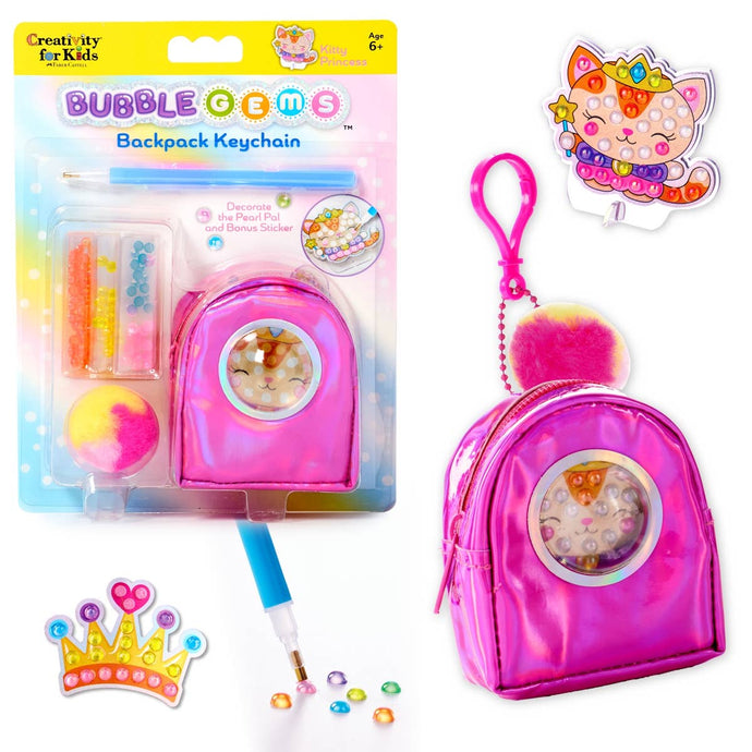 Bubble Gems Keychain: Kitty Princess