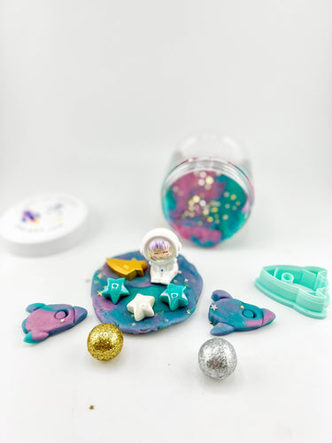 Play-dough Sensory Jar: SPACE + GALAXY