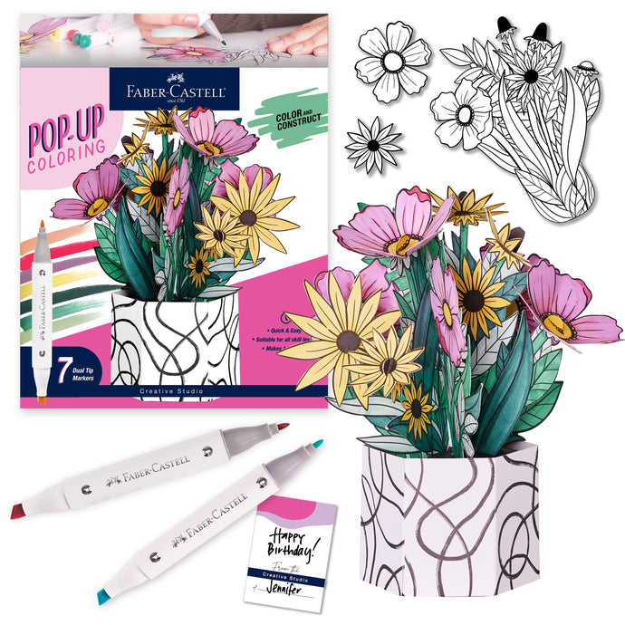 Pop Up Coloring Wildflower Bouquet