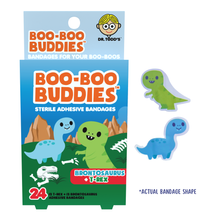 Load image into Gallery viewer, Kids Bandages | Brontosaurus + T-Rex (24 Count, Latex-Free)
