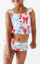 Load image into Gallery viewer, RED, WHITE + BOWS! | 2-Piece SWIM