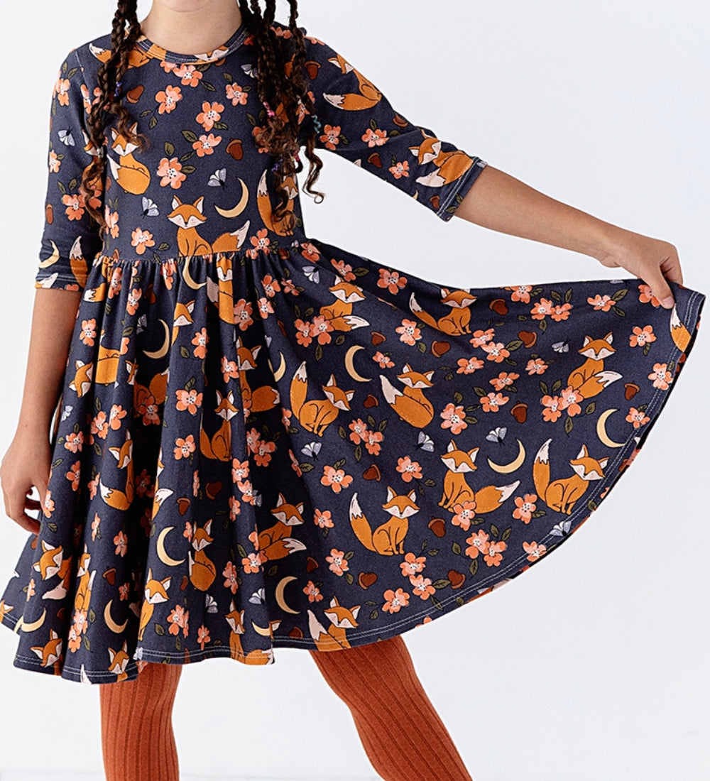 Foxy Floral | TWIRL DRESS (2T + 7 yrs ONLY left)